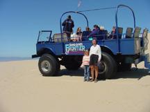 Summer, Diana, and dune buggy